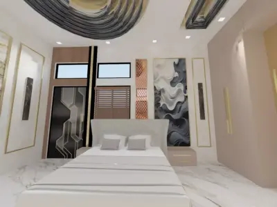 Luxury Bedroom  Low-poly 3D model