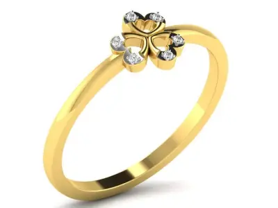 Diamond Ring For Women 3d Print Model 3D print model 56