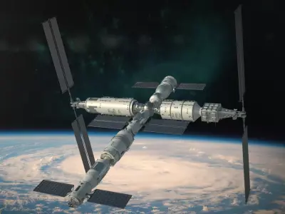 Chinese Space Station Tianhe 3D model