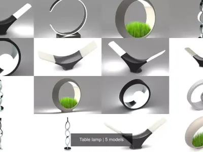 Table lamp 3D Model Pack