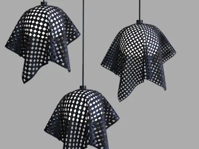 9 Hanging Light Low-poly 3D model