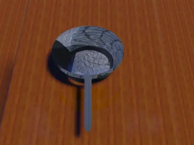 Stone toy pan  Free low-poly 3D model