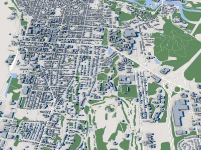 Cityscape Burlington Vermont USA 3D model
