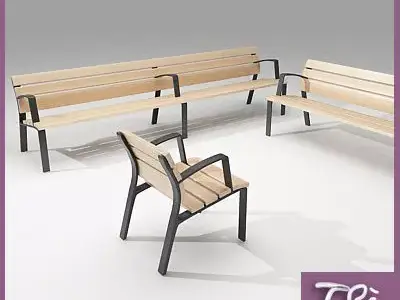 BENCH NEOLIVIANO 3D model