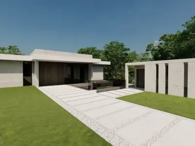 Casa Scene-villa-modern house 3D model 27