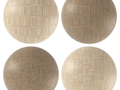 Parquet - Laminate - Wooden floor 4 in 1 3D model