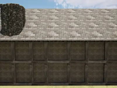 Celtic Tavern Exterior Interior 3D model