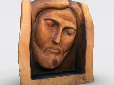 Jesus head sculpture 3D model