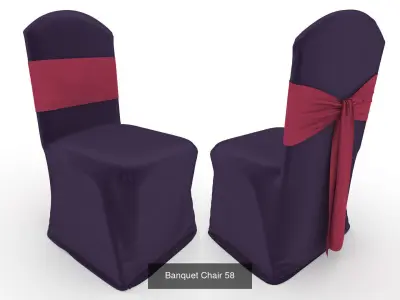 Collection Banquet Chair 20 3D Model Pack