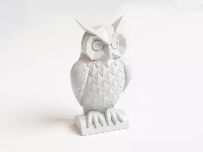 Owl Low-Poly 3D Printable 3D print model