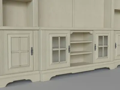 Roomstogo Mountain Bluff White 5-Pc Wall Unit 3D model