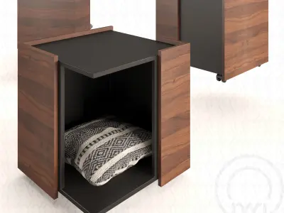 Corner pet House Low-poly 3D model