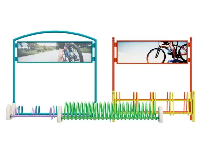 Bicycle stands one 3D model