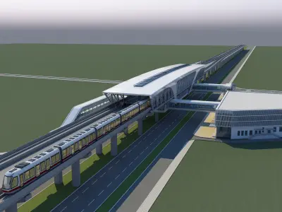 Light Rail Station 3D model purchase