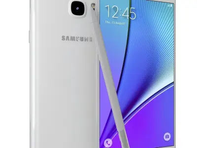 Samsung Galaxy Note 5 White Pearl 3D model