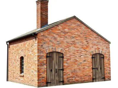 Rustic Brick House model pack Low-poly 3D model