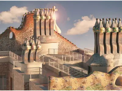 Casa Batllo Low-poly 3D model