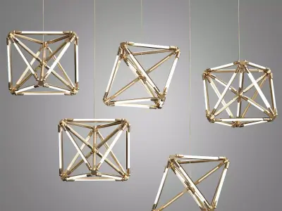Geometric Chandelier SHY Polyhedron Chandelier 3D model