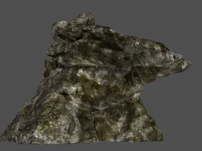 old skull cave 02 Low-poly 3D model