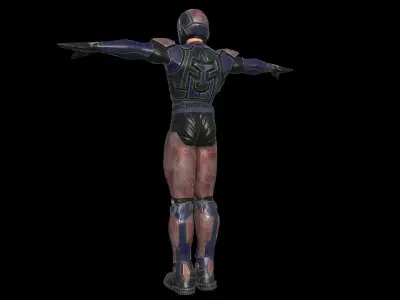 Cyberpunk Soldier  Low-poly 3D model