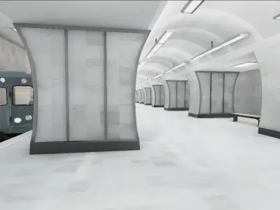 Subway Station 06 Low-poly 3D model