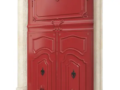 Entrance classic door 66 3D model