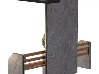  Dual Access Bench 3D model