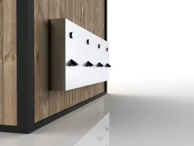 Beach shower cabin 3D model
