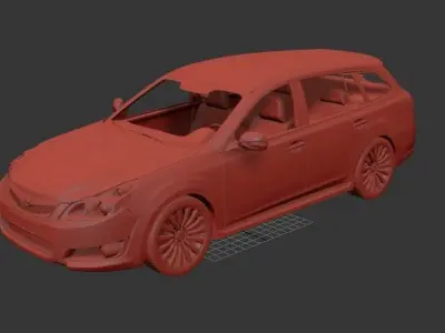 Subaru Legacy tourer 2010 3D print model