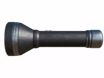 Realistic Flashlight 3D Model Game Ready  PBR Textures Low-poly 3D model