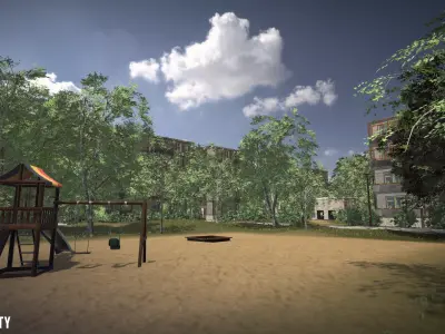 USSR City - residential area 3D model