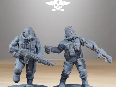 GrimGuard Jungle Fighters 3D print model