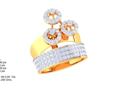  Women Ring MTL 3dm STL OBJ FBX Details 3D print model 67