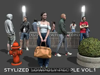 Stylized Lowpoly People Complete Pack