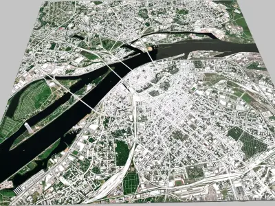 Cityscape Riga Latvia 3D model