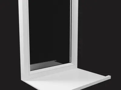 Plastic Fixed Window Low-poly 3D model