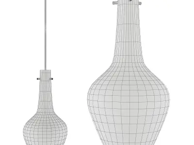 Candle Multi Light Pendant Light Low-poly 3D model