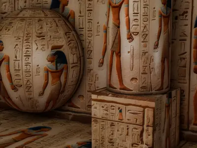 Ancient Egypt Hieroglyphs - VOL 3 - 10 PBR Texture
