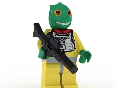LEGO Minfigure Bossk 3D model