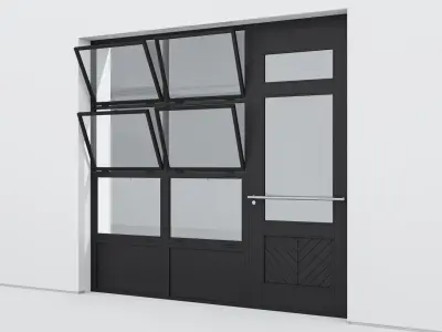 Aluminium door 318 3D model