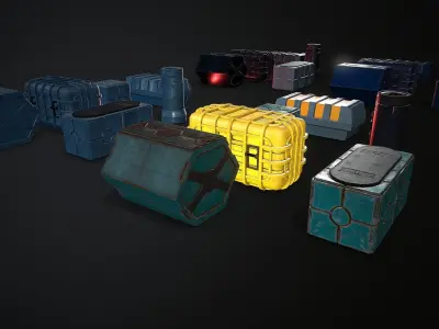 Star wars Cargo pack 1 Low-poly 3D model