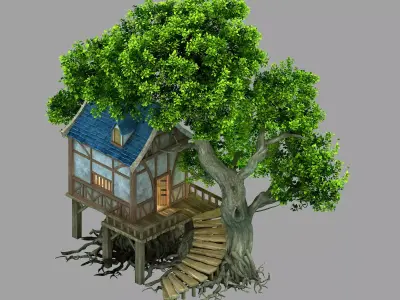 Rainbow City - grocery store 01 3D model