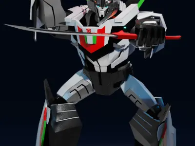 Wheeljack Transformers Prime Character Rig Low-poly 3D model