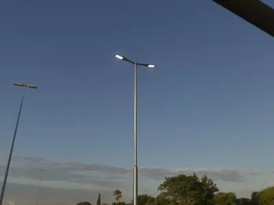 Street Light 12 version 7 5m with pole 2 Low-poly 3D model