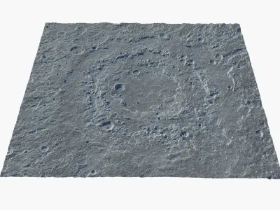 Moon crater PBR 3D model