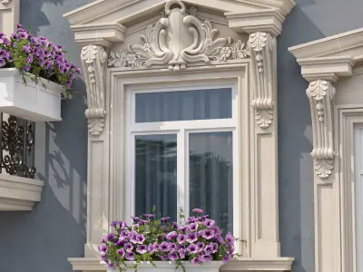 Windows and doors in the style of modern classics 5 3D model 3D model