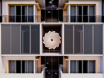 Modern Building Exterior Design Model  3D model