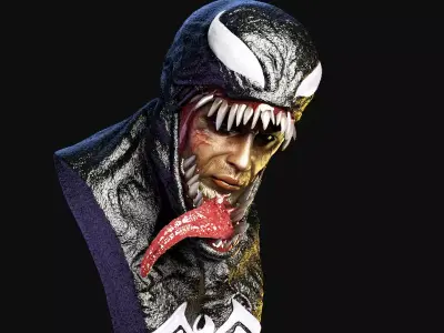  venom bust fan art 3D print model