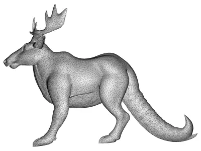 Turquoise Forest Guardian - Fantasy Deer Sculpture Free 3D print model