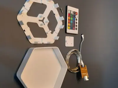 Hexagonal light 3D print model